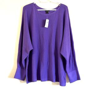 NWT J Jill Purple Sweater Wearever Collection Sz 4X Gorgeous